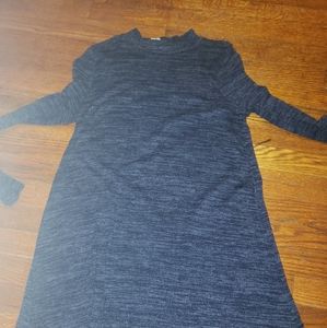 Blue long sleeve tee shirt dress